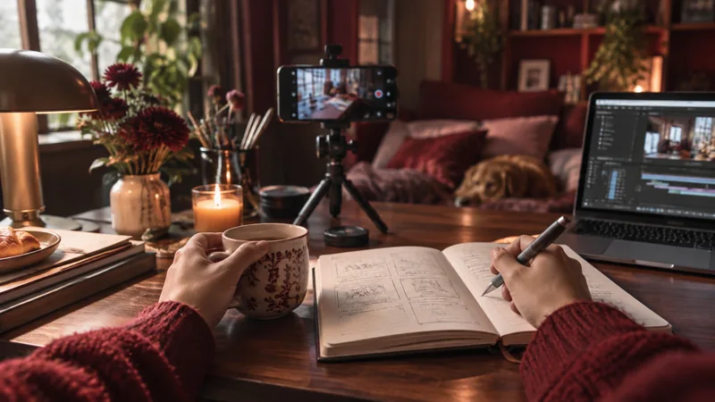 个人旁白的写作记录场景